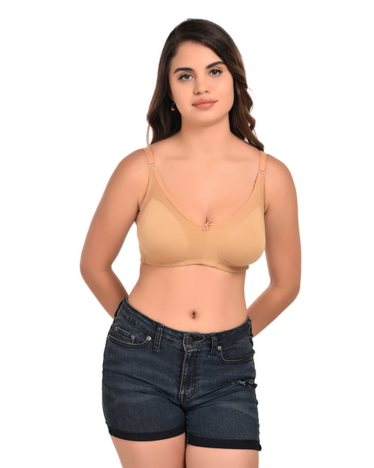 Sawaaro Beige T-Shirt Bra — Everyday Wire-Free Comfort