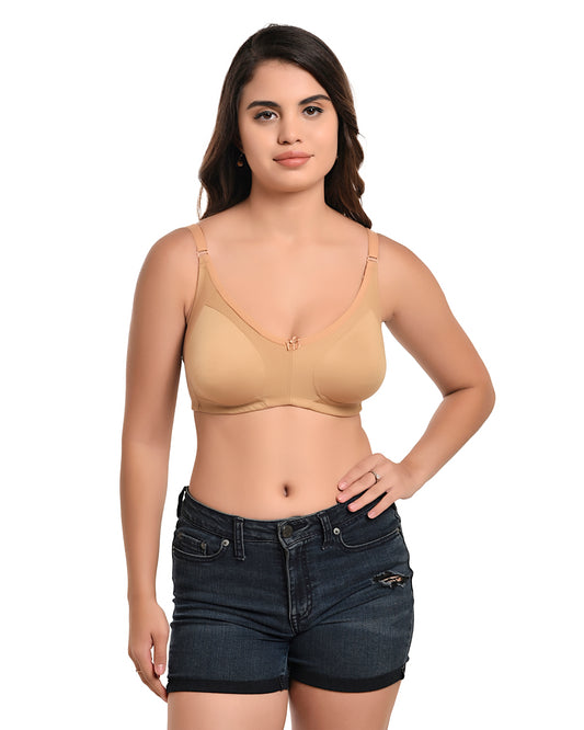 Sawaaro Beige T-Shirt Bra — Everyday Wire-Free Comfort