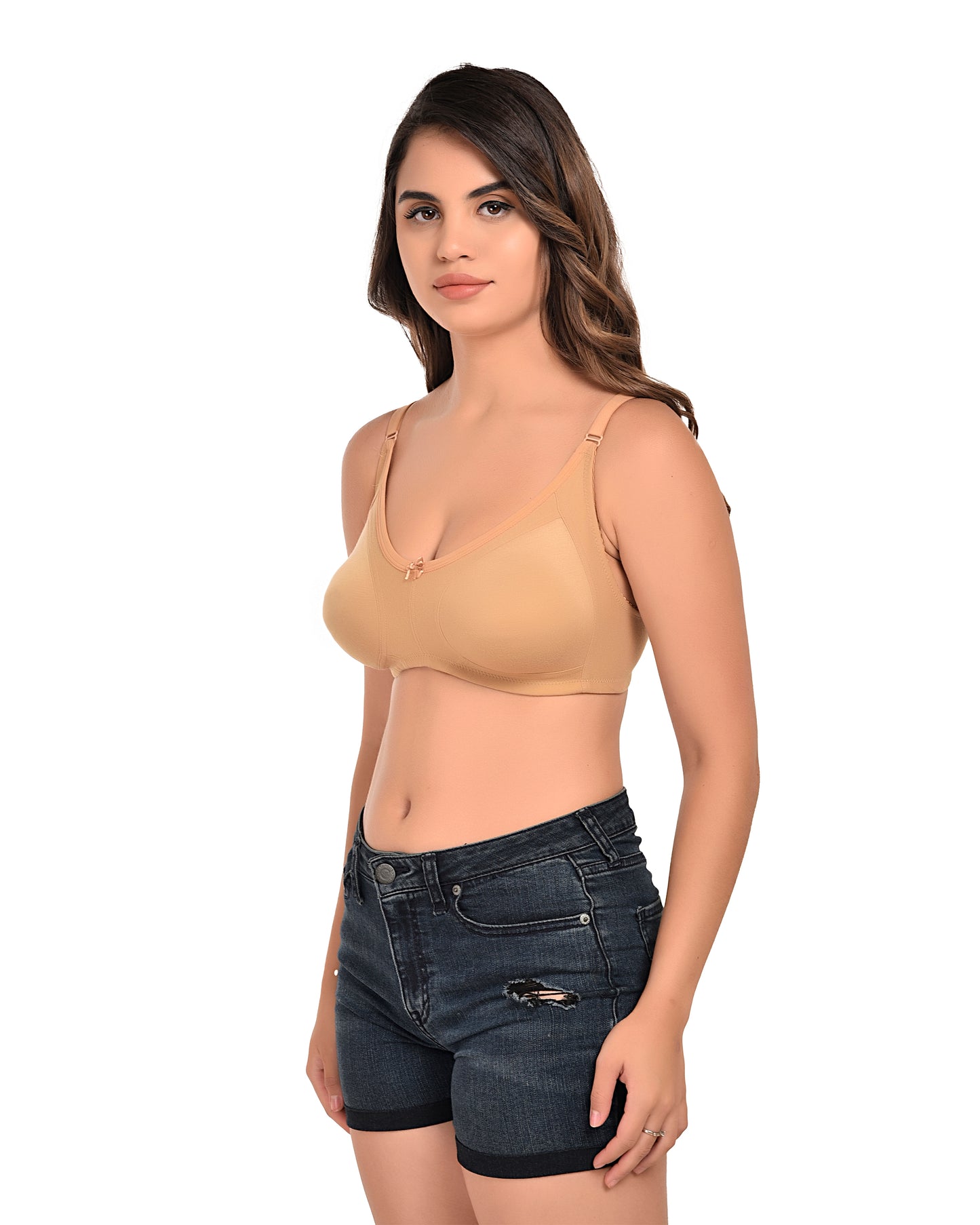Sawaaro Beige T-Shirt Bra — Everyday Wire-Free Comfort