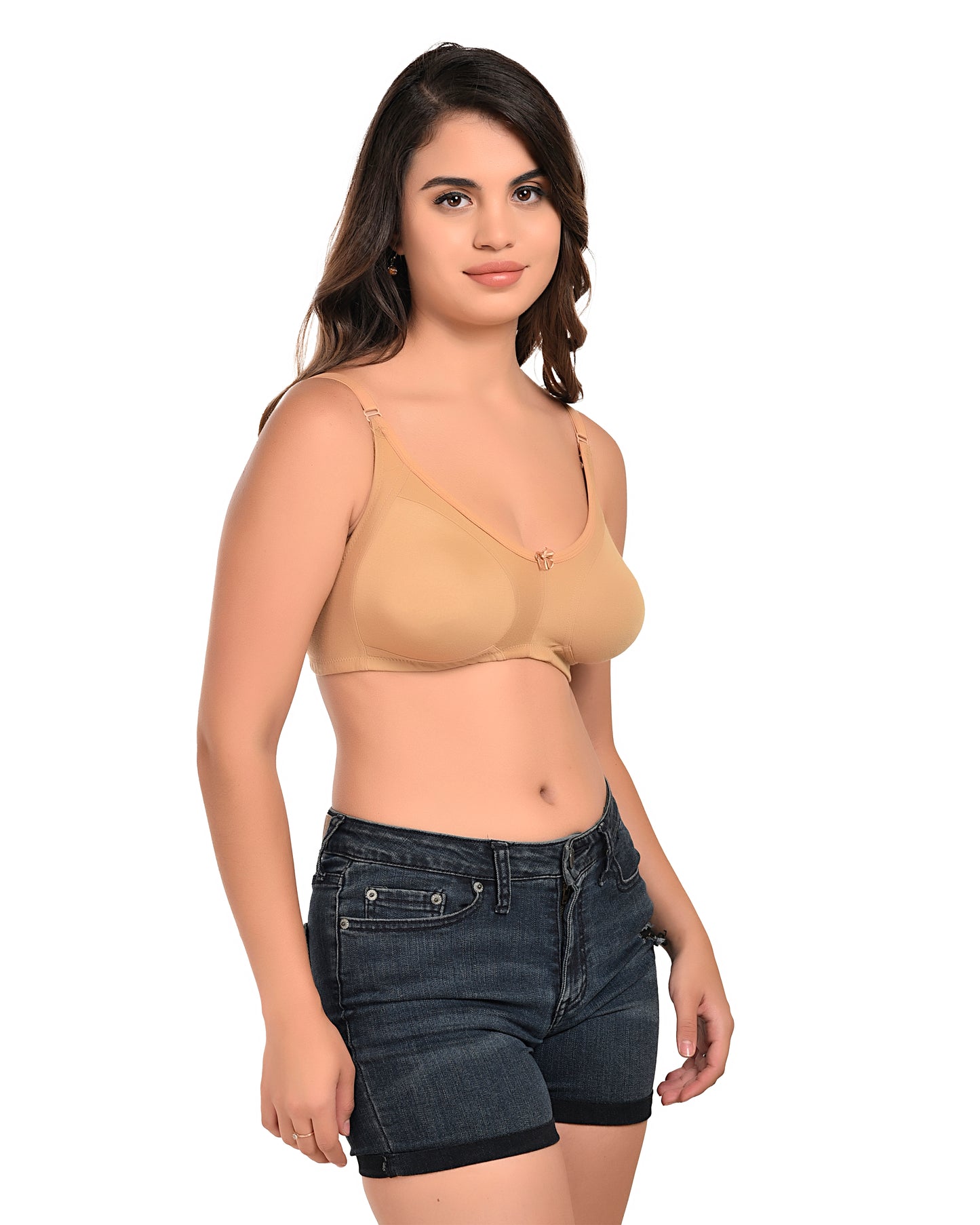 Sawaaro Beige T-Shirt Bra — Everyday Wire-Free Comfort